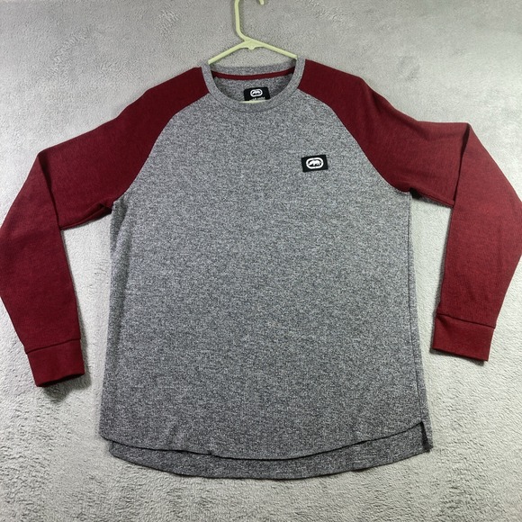 Ecko Unltd. Other - Ecko Unltd. Shirt Adult Large Gray Red Rhino Logo Long Sleeve Comfort Preppy